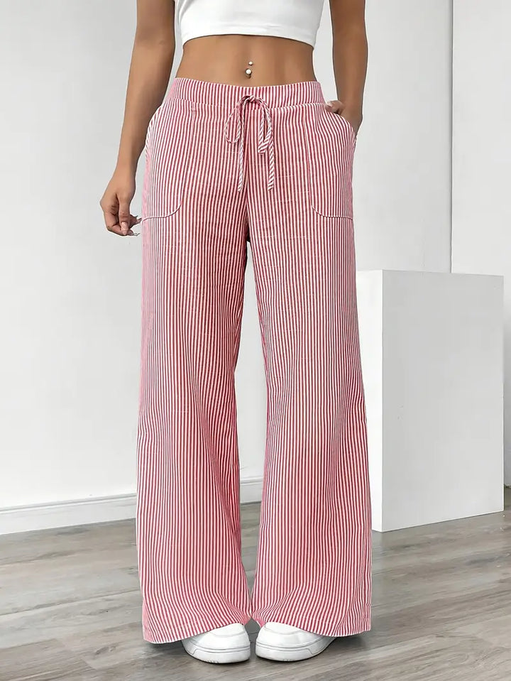 KARINA | STYLISH STRIPED PANTS - Ferlora