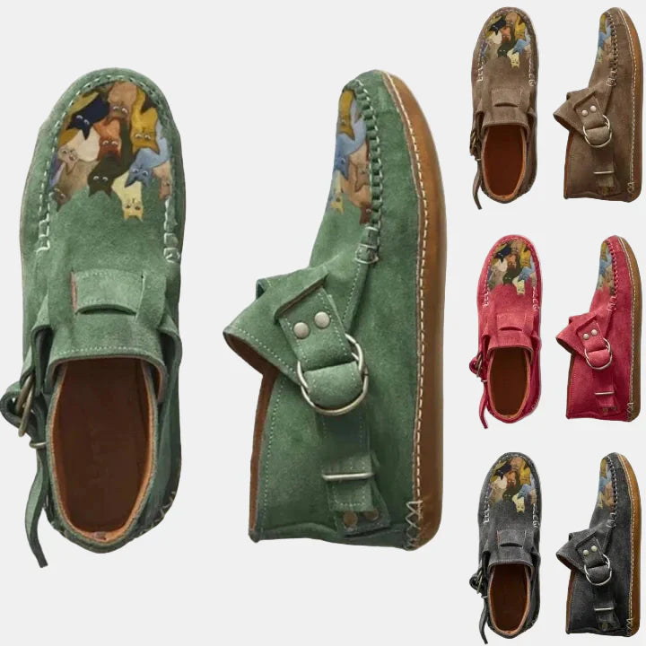 Nina™ - Casual Printed Ankle Boots