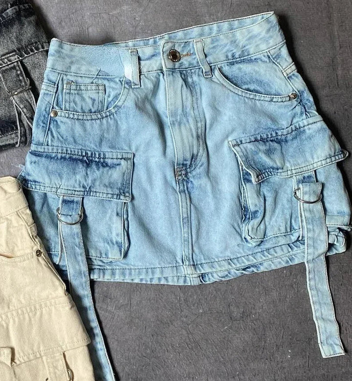 Ferlora™ | Dalina A-Line Denim Skirt – Clean Cut Edition - Ferlora