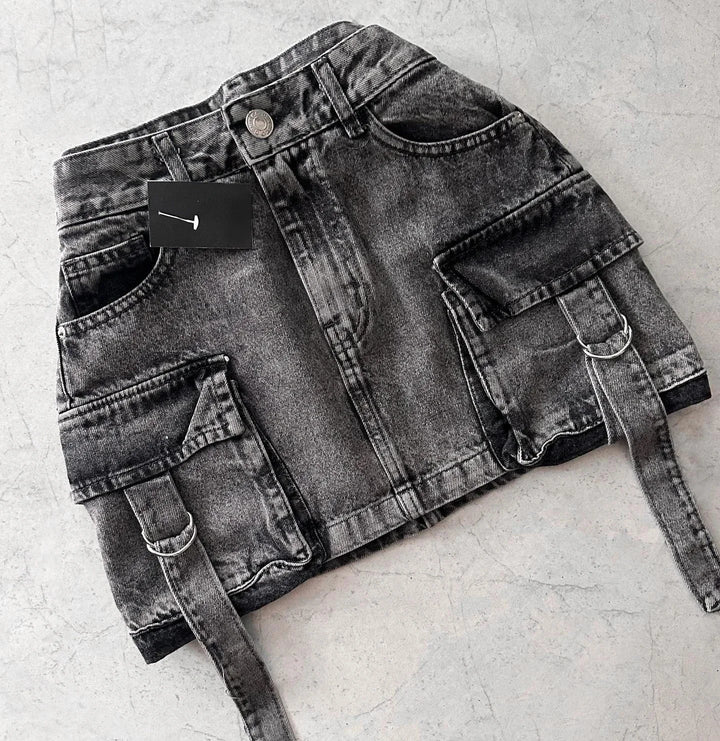 Ferlora™ | Dalina A-Line Denim Skirt – Clean Cut Edition - Ferlora
