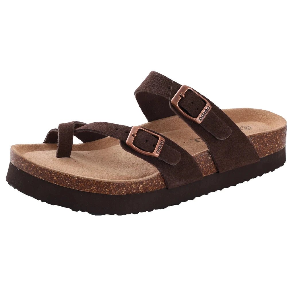 Ferlora™ | Emilia Cloud-Comfort Cork Sandal - Ferlora