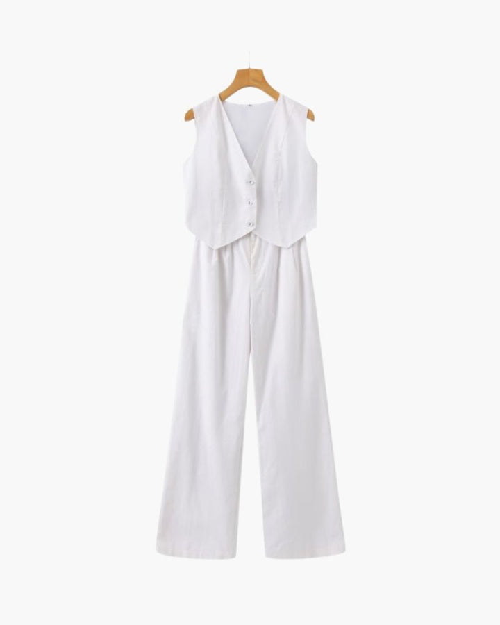 Ferlora™ | Gabriela Breezy Linen Co-Ord Set - Ferlora