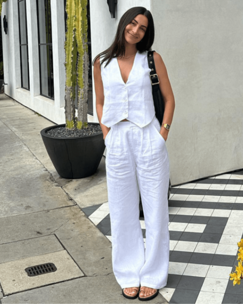 Ferlora™ | Gabriela Breezy Linen Co-Ord Set - Ferlora