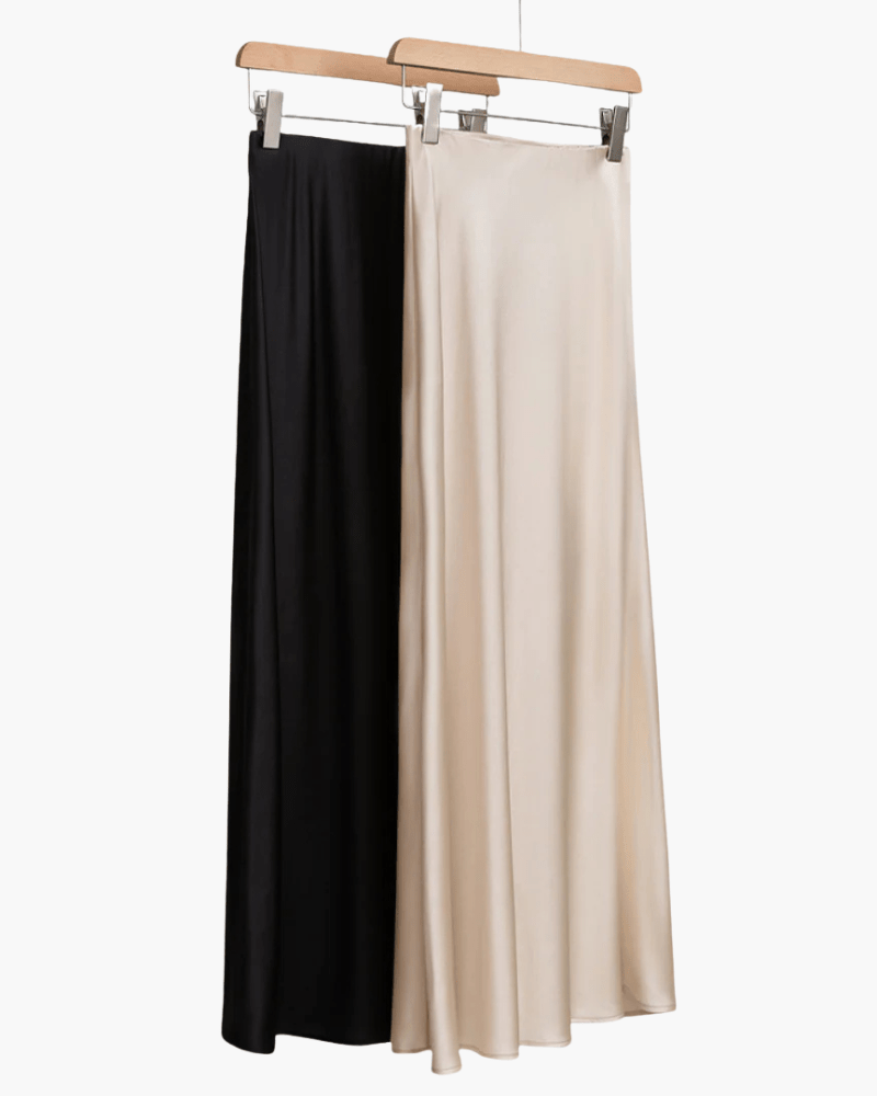 Ferlora™ | Lucía Silhouette Silk Midi Skirt - Ferlora