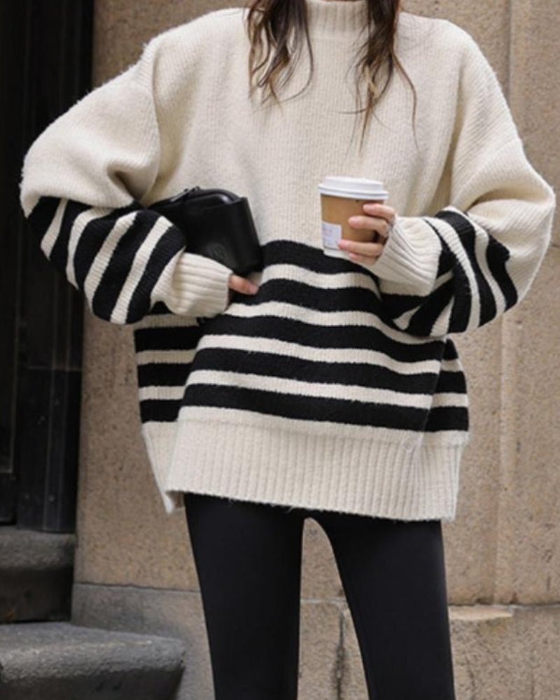 Ferlora™ | Paula Coastal Stripe Knit Sweater - Ferlora