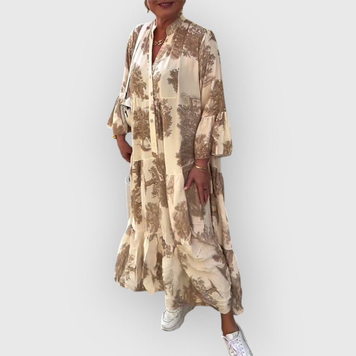 Ferlora™ | Flattering Floral Maxi Dress
