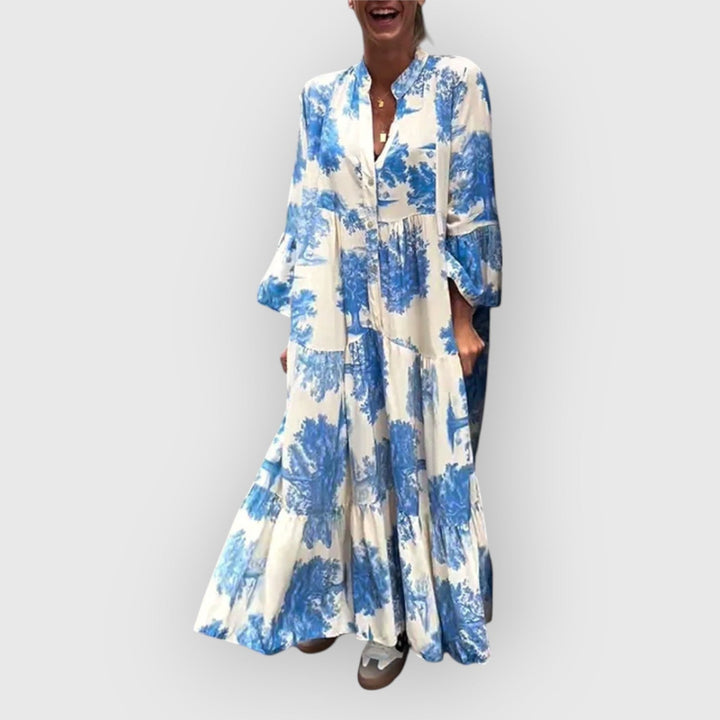 Ferlora™ | Flattering Floral Maxi Dress