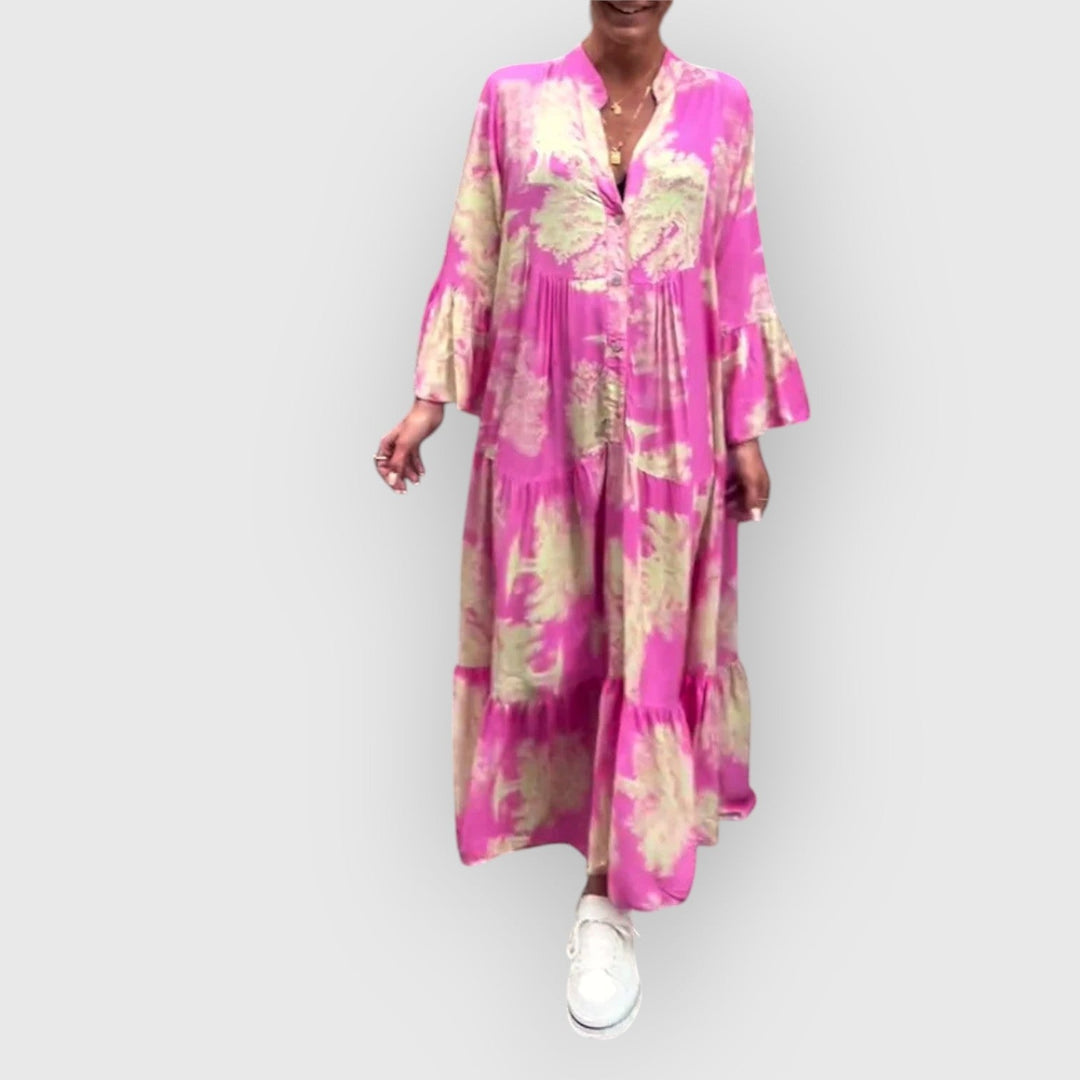 Ferlora™ | Flattering Floral Maxi Dress