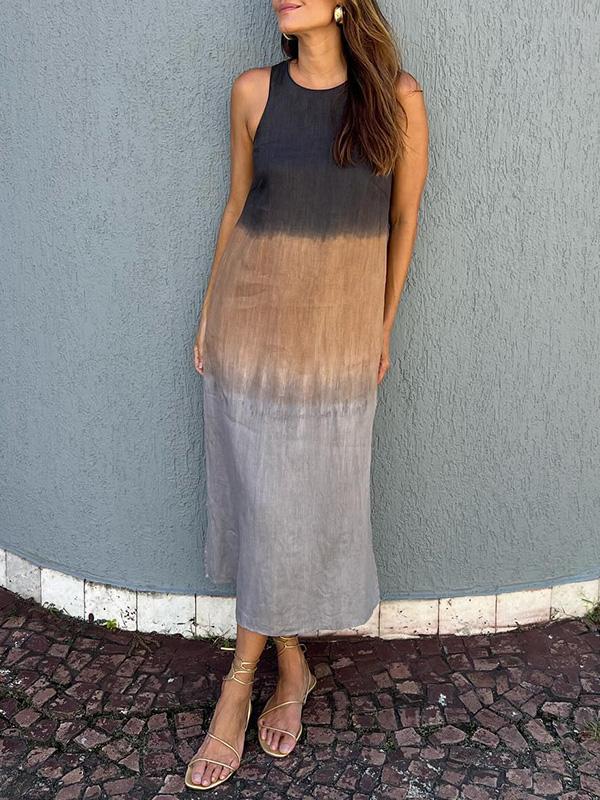 Ferlora™ | Flowy Ombre Dress with Effortless Elegance