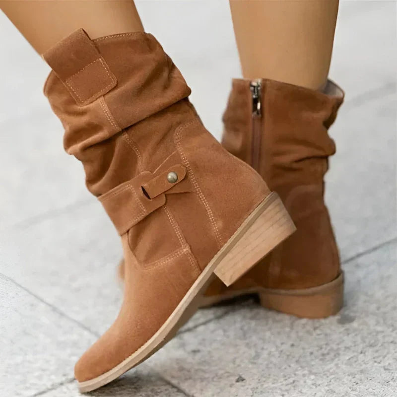 FRANCINCE™ - LOW HEEL ANKLE BOOTS