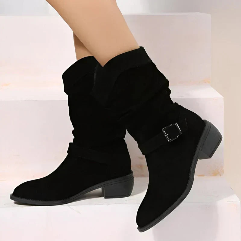 FRANCINCE™ - LOW HEEL ANKLE BOOTS