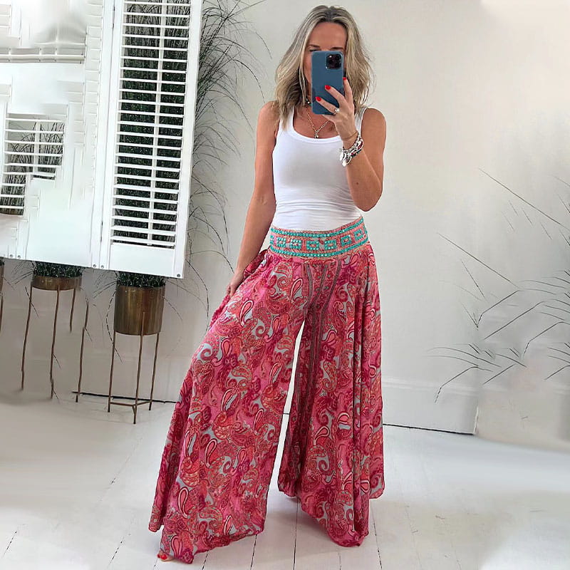 ARIELA | FLOWY BOHO PANTS - Ferlora