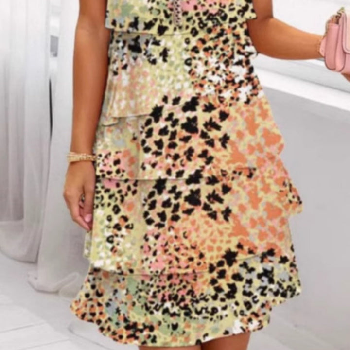 Ferlora™ | Versatile Sparkle Dress with Bold Leopard Flair
