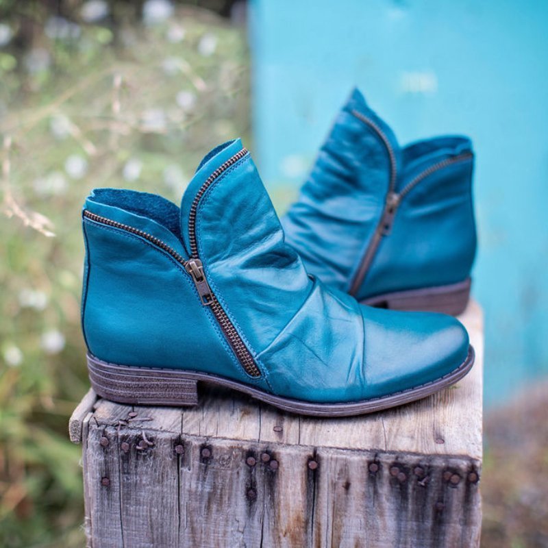 Victoria™ – Vegan Leather Boots with Practical Zipper